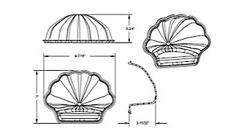 AquaStar Shell Wall Step | Set of Three | Dark Gray | SS105