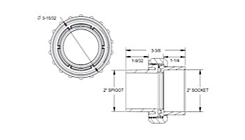 AquaStar 2" Union with 2" Socket x 2" Male Thread | UN20MS