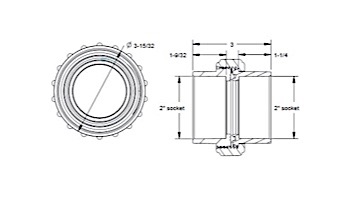 AquaStar 2" Pipe Union with Socket x 2" Socket Connections | UN20S