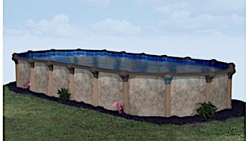 CaliMar® Coronado 18_#39; x 33_#39; Oval Above Ground Pool | Basic Package 54_quot; Wall | 167972