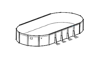 CaliMar® Coronado 18' x 33' Oval Above Ground Pool | Basic Package 54" Wall | 167972