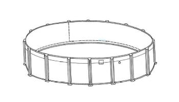 Laguna 21' Round Above Ground Pool | Basic Package 52" Wall | 168011