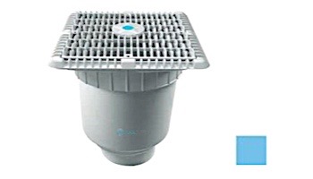 AquaStar 9" Wave Grate  & Vented Riser Ring with Double Deep Sump Bucket with 4" Socke | Blue | WAV9WR104D