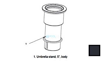 AquaStar 5" Umbrella Stand Only | Tan | SMUSS108