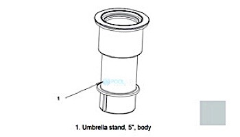 AquaStar 5" Umbrella Stand Only | Tan | SMUSS108