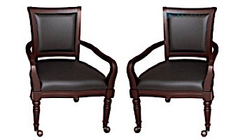 Hathaway Bridgeport Poker Game Chairs | Pair | Walnut Finish | NG2348WC