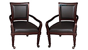 Hathaway Bridgeport Poker Game Chairs | Pair | Walnut Finish  | NG2348WC