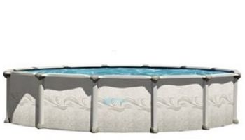 Magnus Hybrid 24_#39; Round 54_quot; Aluminum Above Ground Pool Sub-Assembly | Includes Wide-Mouth Skimmer | PMAGDOR-2454RSRSRSB11-WA