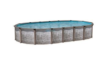 Regency LX 12' x 23' Oval Resin Hybrid Above Ground Pool Sub-Assembly with Skimmer | 54" Wall | PREGLXNEW-YE122354RSRRRRF41-WS