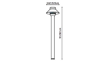 FX Luminaire SP-A 20W Path Light | Bronze Metallic |12'' Riser | SPALED20W12RBZ