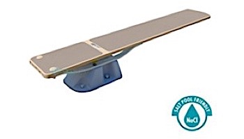 SR Smith Salt Pool Jump System With TrueTread Board Complete | 8' White with Blue Top Tread | 68-207-5782B