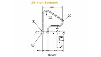 SR Smith 26" Figure 4 Handrail Stainless Steel | 304 Grade | 1.90" OD | .109" Wall Commercial | 10184