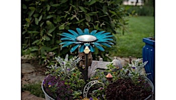 Desert Steel Daisy Solar Garden Light | Teal | 409-305