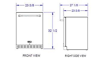 Bull Premium Outdoor Rated Stainless Steel Fridge Series II | 13700