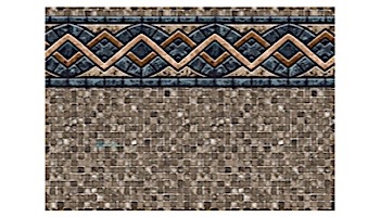 18' Round Stone Mosaic 54" Uni-Beaded Liner | Heavy Gauge | LI1854SMU25