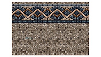 12' x 24' Oval Stone Mosaic 54" Uni-Beaded Liner | Heavy Gauge | LI122454SMU25