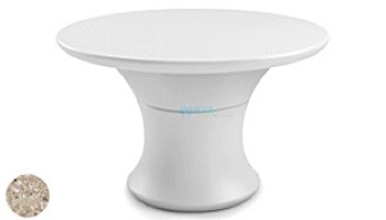 Ledge Lounger Affinity Collection 60" Round Outdoor Dining Table | Light Blue | LL-AF-DT-60RD-LB