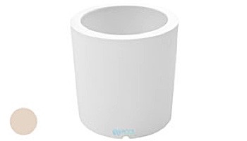 Ledge Lounger Affinity Collection Outdoor Round Planter | Small 23" W x 24" H | White | LL-AF-P-24RD-W