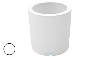 Ledge Lounger Affinity Collection Outdoor Round Planter | Small 23" W x 24" H | White | LL-AF-P-24RD-W