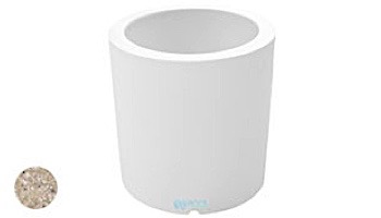 Ledge Lounger Affinity Collection Outdoor Round Planter | Small 23" W x 24" H | White | LL-AF-P-24RD-W