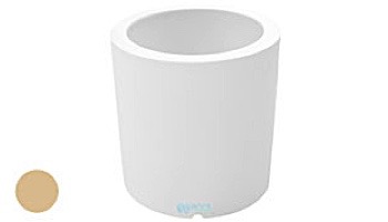 Ledge Lounger Affinity Collection Outdoor Round Planter | Small 23" W x 24" H | White | LL-AF-P-24RD-W