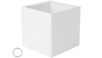 Ledge Lounger Affinity Collection Outdoor Square Planter | Small 23" W x 24" H | White | LL-AF-P-24SQ-W