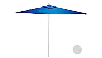 Ledge Lounger In-Pool Umbrella | 6' Square 2" White Pole | Standard Fabric Color Silver | LLUS-6SQPP-W-4651