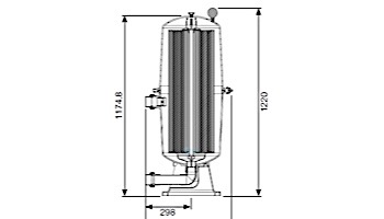 Waterco Fulflo TC400 Cartridge Filter | 400 Sq. Ft. 134 GPM | 2165400USA | 2165400NA | 2165400A