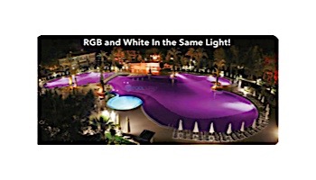J&J Electronics ColorSplash VU Nicheless RGB-W Series LED Pool and Spa Light Fixture | 20W 12V 50' Cord | LPL-R2CW-12-50