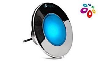 Jandy WaterColors Large LED RGBW Pool Light | 120V 50W 30' Cord | Stainless Steel Face Ring | CPHVRGBWS30