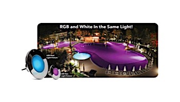 J&J Electronics ColorSplash XG-W Series RGB + White LED Pool Light Fixture | 12V Equivalent to 500W 30' Cord | LPL-F2CW-12-30-P 23006