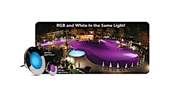 J&J Electronics ColorSplash XG-W Series RGB + White LED Pool Light SwimQuip Version | 120V Equivalent to 500W 100' Cord | LPL-F2CW-120-100-PSQ 23026