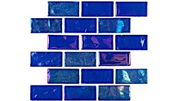 National Pool Tile Equinox 1x2 Glass Tile | Amber Rust | EQX-AUTUMN1X2