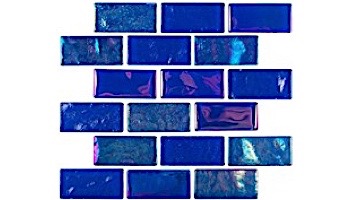 National Pool Tile Equinox 1x2 Glass Tile | Icy Teal | EQX-WINTER1X2