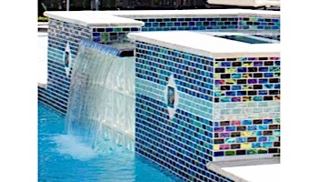National Pool Tile Equinox 1x2 Glass Tile | Multicolor | EQX-AURORA1X2
