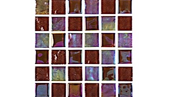 National Pool Tile Equinox 1x1 Glass Tile | Amber Rust | EQX-AUTUMN