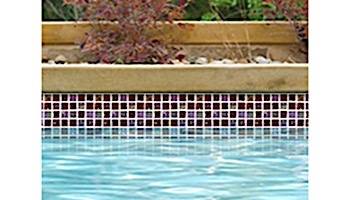 National Pool Tile Equinox 1x1 Glass Tile | Amber Rust | EQX-AUTUMN