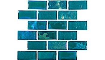 National Pool Tile Equinox 1x2 Glass Tile | Verde | EQX-EVERGREEN1X2