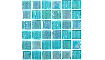 National Pool Tile Equinox 1x1 Glass Tile | Icy Teal | EQX-WINTER