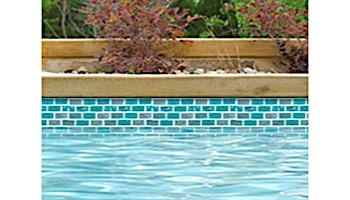 National Pool Tile Equinox 1x2 Glass Tile | Icy Teal | EQX-WINTER1X2