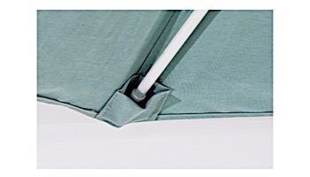 Ledge Lounger In-Pool Choice Umbrella | 8' Octagon 1.5" White Pole | Standard Fabric Color Natural | LLUC-8OPP-W-STD-5404
