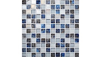 National Pool Tile Pacific Palisades Series 1x1 Glass Tile | Blue Grey | PFS-SEASHORE