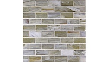 National Pool Tile Boutique Agate Series 1x2 Glass Tile | Cortona Pearl | AGT-1X2-CORTONA-PEARL
