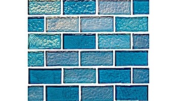National Pool Tile Sea Ice Series 1x2 Glass Tile | Silver | ICE-SILVER1X2