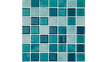 National Pool Tile Boutique Ibiza .75in x .75in Glass Tile | Aquamarine | IBZ-AQUAMARINE