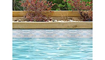 National Pool Tile Santorini Series 1x4 Glass Tile | Argent Blue | SAN-BLUE1X4