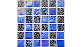 National Pool Tile Pacific Palisades Series 1x1 Glass Tile | Azure | PFS-OCEAN