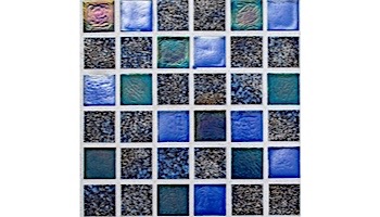 National Pool Tile Pacific Palisades Series 1x1 Glass Tile | Aquamarine | PFS-MARINA