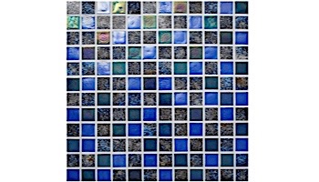 National Pool Tile Pacific Palisades Series 1x1 Glass Tile | Aquamarine | PFS-MARINA