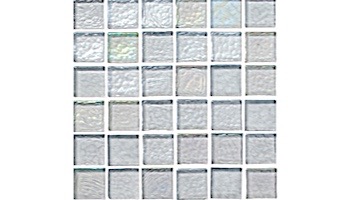 National Pool Tile Sea Ice Series 1x1 Glass Tile | Silver | ICE-SILVER